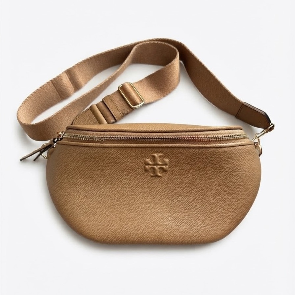 NWT Tory Burch Thea Pebbled Leather Belt Bag / Crossbody – Tan